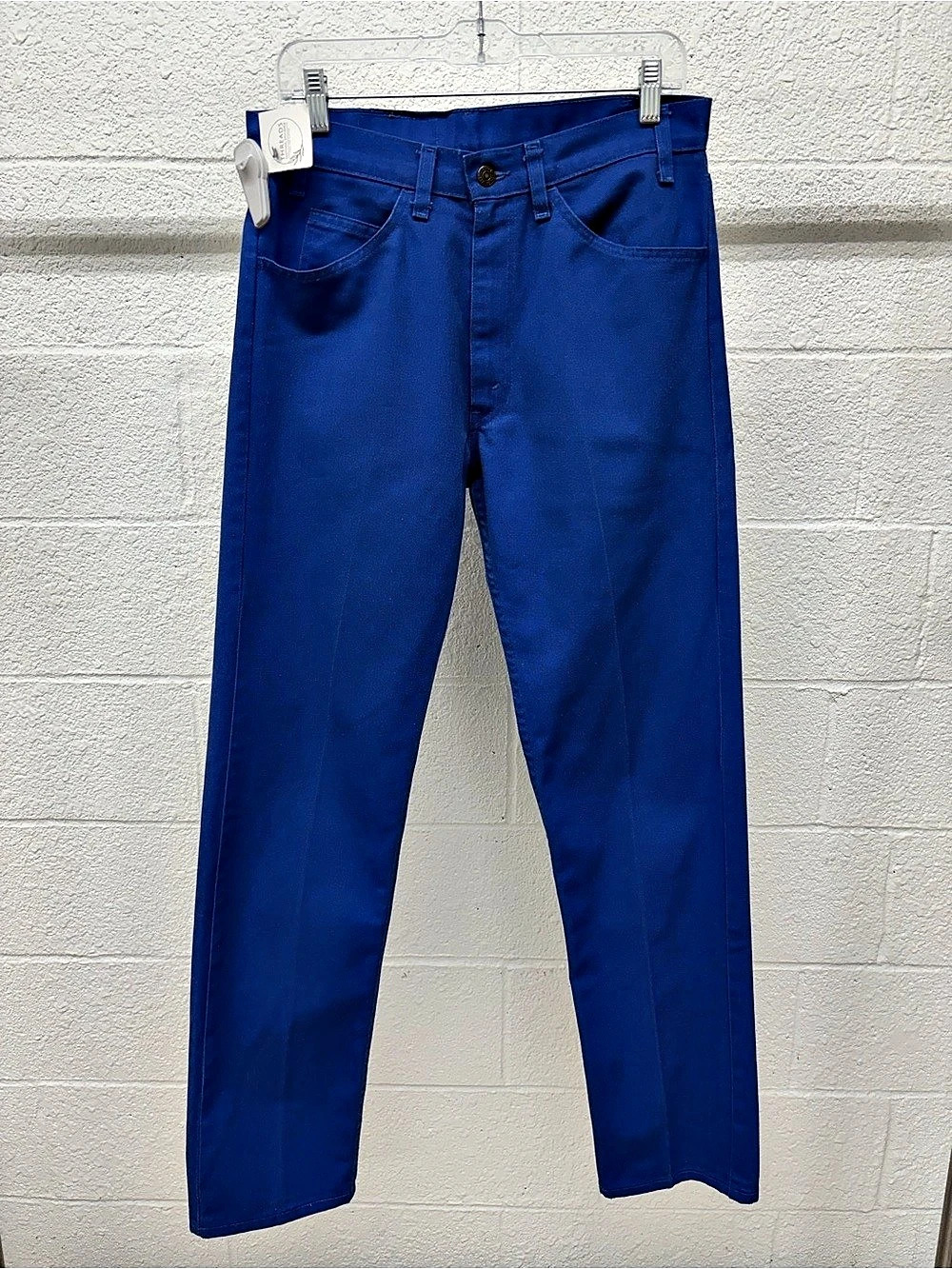 Vintage 1980s Levi's Sta-Prest Trousers Men's Blue Straight Leg Jeans 32x34